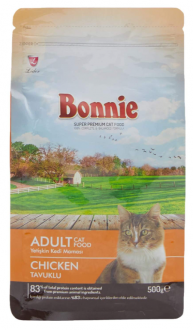 Bonnie Tavuklu Yetişkin 500 gr Kedi Maması kullananlar yorumlar